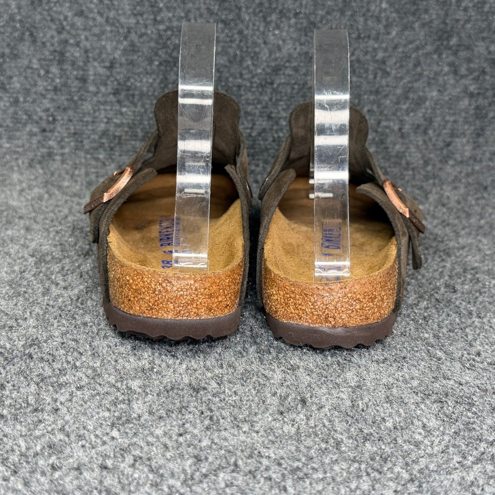 Birkenstock Boston Clogs Women's 7 Brown Suede Soft Footbed Slip On Sandal Shoes - Picture 7 of 14
